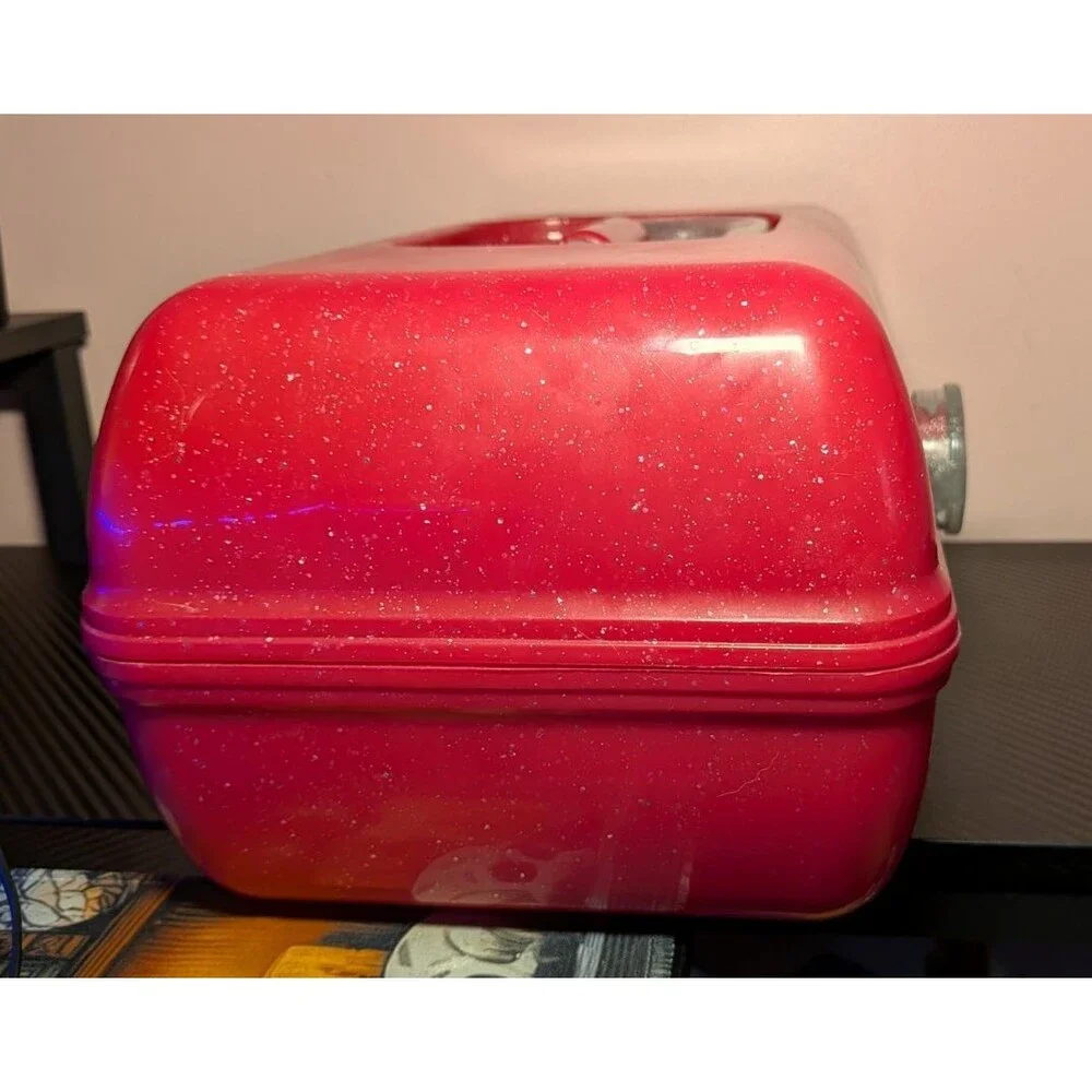 Caboodles On-The-Go Girl Storage Organizer Case Deep Pink Sparkle Over Deep Pink